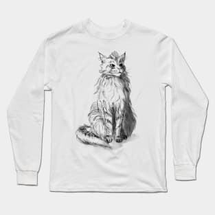 The maine coon cat queen Long Sleeve T-Shirt